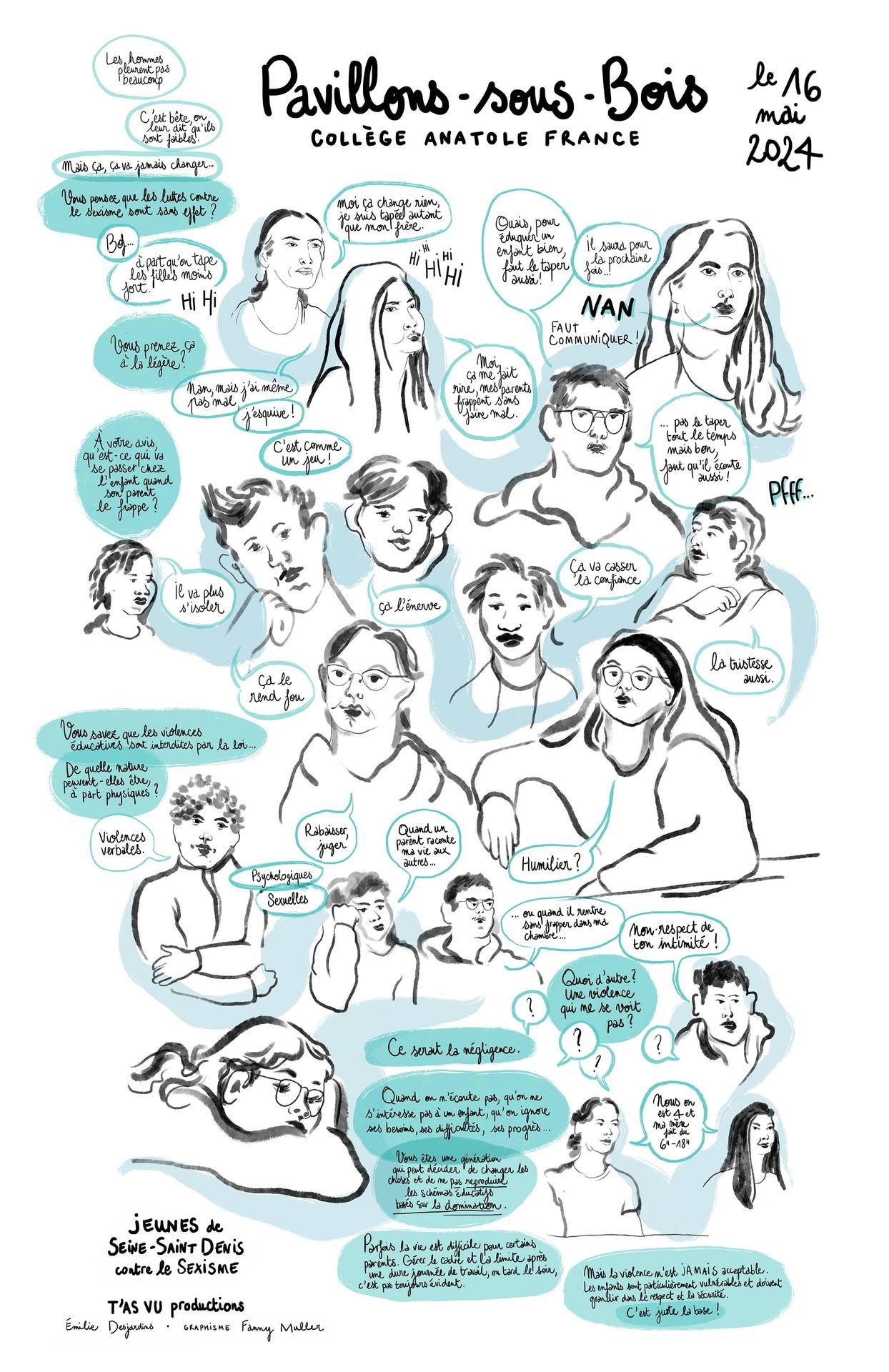 Collège Anatole France à Pavillons-sous-bois, Seine-Saint-Denis-2023- Graphiste Fanny Muller